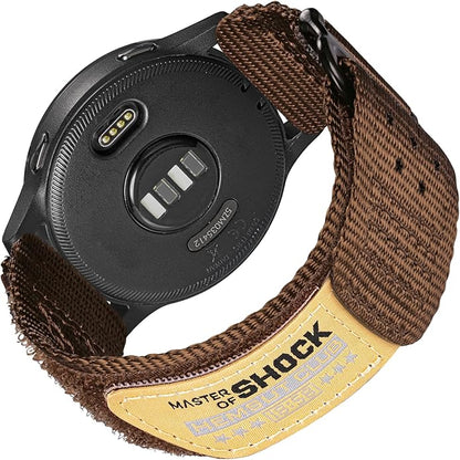 20mm Nylon Band Compatible with Garmin Vivoactive6/5/3,Forerunner 165/55/645/245 Music, 20mm Soft Nylon Replacement Strap