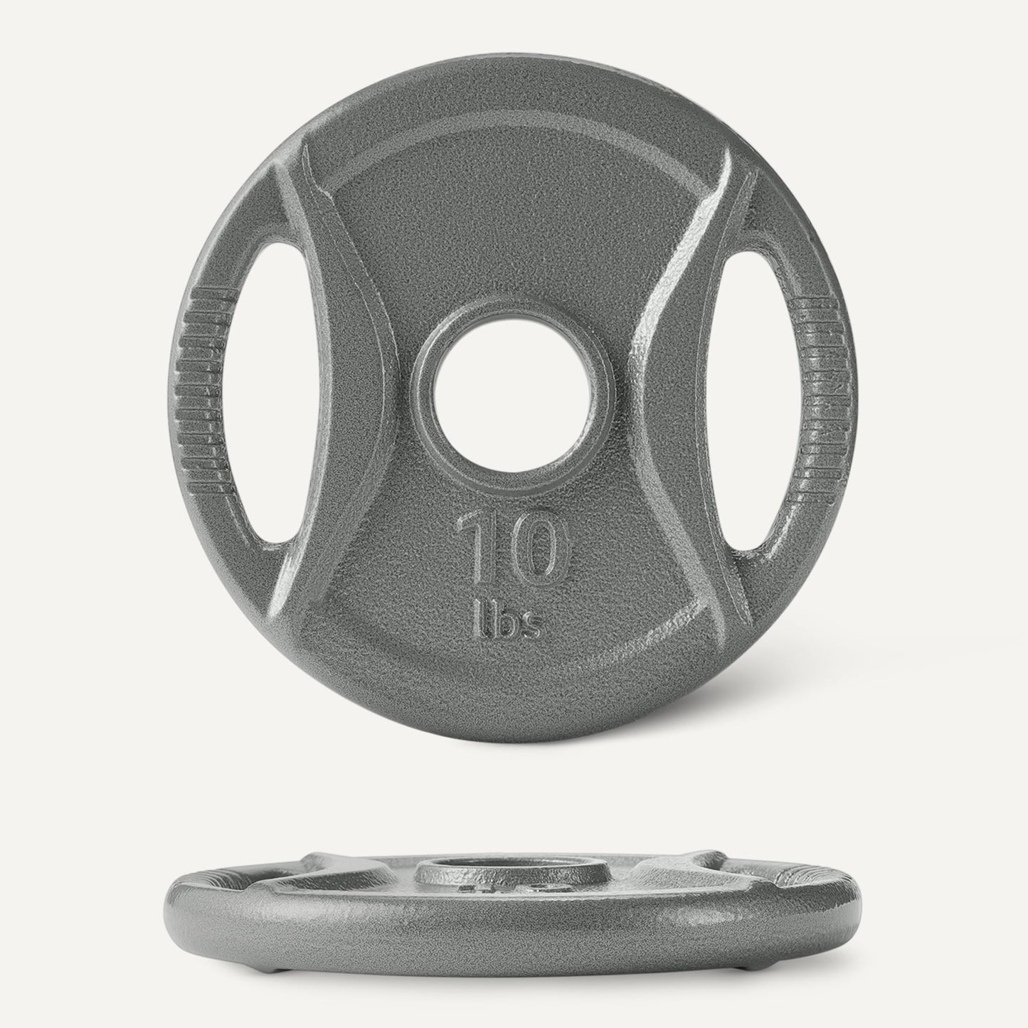 Amazon Basics 2-inch Olympic Grip Weight Plates, 10lb Weights, Compatible with Olympic 2-inch