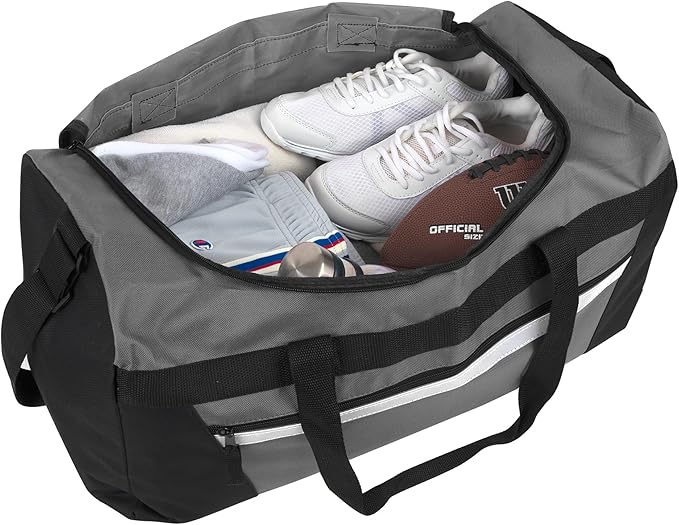 40 Liter, 22 Inch Reflective Duffle Bag with Shoulder Strap for Men, Women, Travel