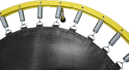 Teamson by Crowntec 36'' Round UV Resistant Steel Mini Trampoline with Handle and Safety Pad for Kids Removable Legs Indoor Outdoor Use Blue