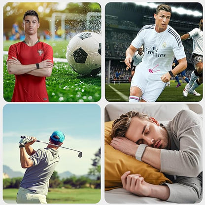 Sport Bicep Bands for Whoop 4.0-2 Pack Adjustable Silicone Breathable Wristbands Replacement Strap Compatible with Whoop 4.0/3.0 Sleep, Wearable Health, Fitness & Activity Tracker