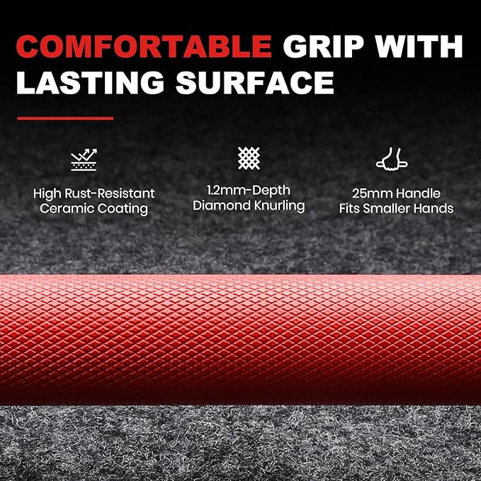 LIONSCOOL Premium 4ft/4.9ft/6ft Barbell for Strength Training and Olympic Weightlifting, 2 Inch Bar for Squats, Curls, Deadlifts, Presses, Hip Thrusts, 350lbs/500lbs/700lbs Weight Capacity