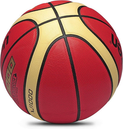 Training Soft Touch Rubber and Faux Leather Fighting Basketball, High Bounce Indoor Outdoor Basketball Gift