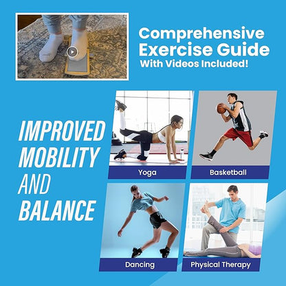 Single Leg Foot Board - Ankle & Foot Exerciser Strengthener, Physical Therapy for Sprained Ankles, Foot Stretcher for Plantar Fasciitis