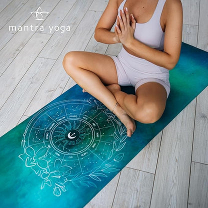 Mantra Yoga Travel PRO 1.5mm - Foldable Fitness & Exercise Mat with Bag | Lightweight, Compact & Eco-Friendly | Non-Slip & Washable | For All Types of Yoga | 72" L x 24" W | 2.6 lbs