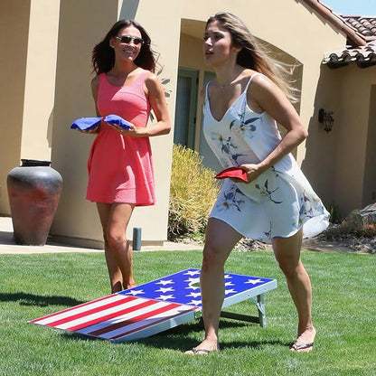 GoSports 4 x 2 ft Aluminum Cornhole Game Sets – Choose LED Lights or Standard - Set Includes 2 Foldable Regulation Size Boards, 8 Bean Bags, & Rules