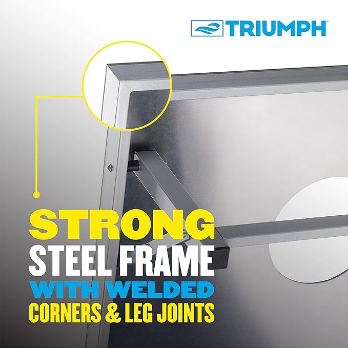 TRIUMPH SPORTS USA All-Weather Aluminum 2x3 Cornhole Set - Includes 2 Boards, 8 Cornhole Bags, and Travel Case,Blue