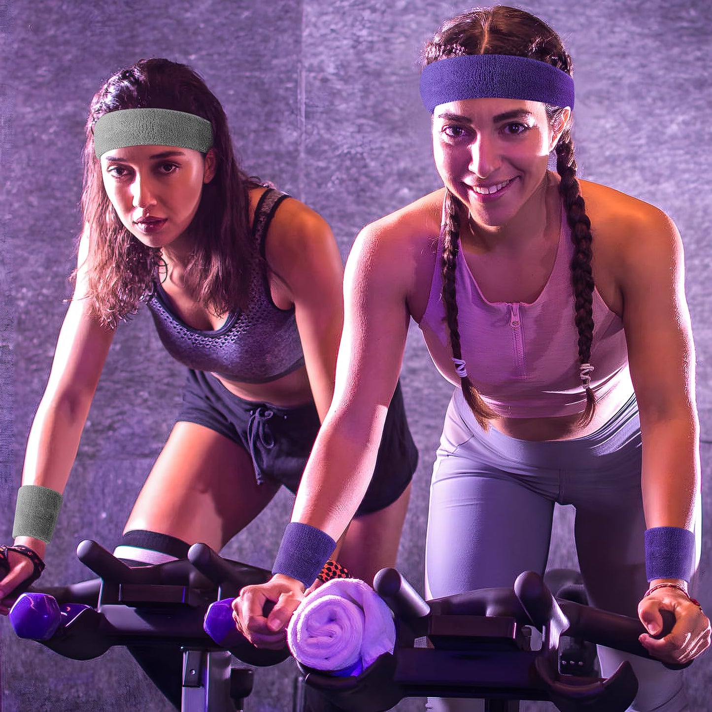 BEACE Sweatbands Sports Headband for Men & Women - Moisture Wicking Athletic Cotton Terry Cloth
