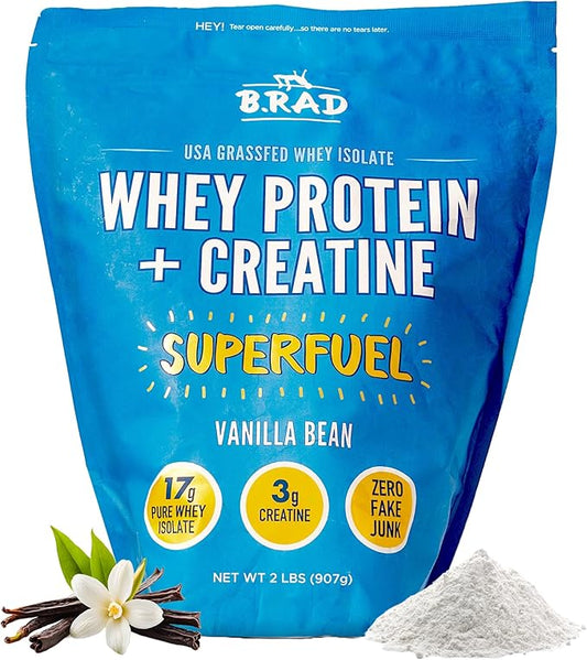 B.rad Superfuel - Grass Fed Whey Protein Isolate Boosted with Creatine | Farm-Fresh