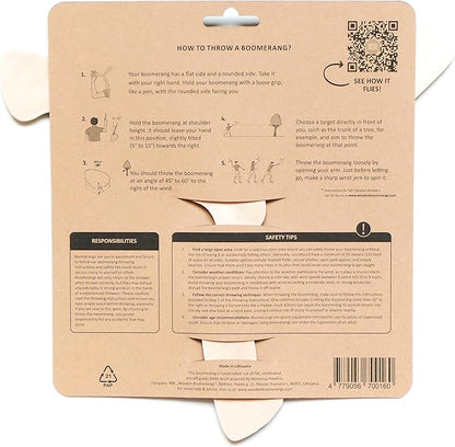 Wooden Boomerang Storm v2 | Handcrafted Returning Boomerang | Easy-to-Throw Design for Beginners | Fun Outdoor Game | Thin, Lightweight and Safe to Use Idea | Suitable for 14+