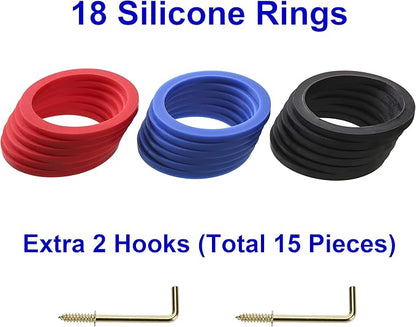 SUNGIFT Hook Ring Toss Game for Adults & Kids - Yard Hooky Ring Tossing Games - Hookie Wall Game Indoor & Outdoor Family Fun - Home, Party, Office, Camping & Backyard Games