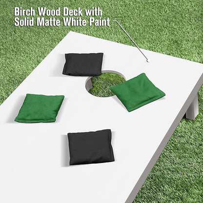 GoSports 4 ft x 2 ft Regulation Size Wooden Cornhole Boards Set - Includes Carrying Case and Over 100 Optional Bean Bag Colors