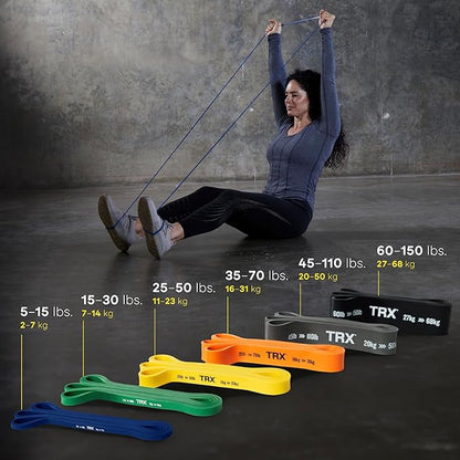 TRX Training Strength Band Set, Full-Body Resistance Bands for Home and Gym Use, Resistance Bands for Working Out