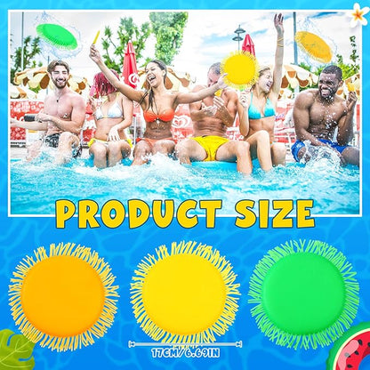 Soulchen Beach Games Flying Disc for Pool, Soaks The Target on Impact, Splash Water Flying Disc, Set of 3, Water Splashing for Pool, Beach, Park, Backyard Games