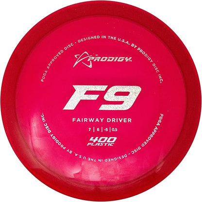 Prodigy Disc 400 F9 Disc Golf Disc - Understable Fairway Driver Disc Golf Disc for Beginners, Extremely Durable Golf Disc Golf Driver, 170-176g, Colors May Vary