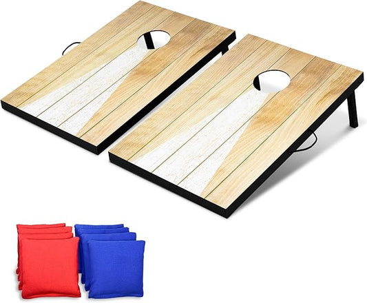 GoSports 3 x 2 ft Cornhole Board Set - Portable Outdoor Toss Game for Adults & Family - Includes