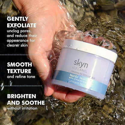 Skyn ICELAND Nordic Facial Peeling Pads With AHA and BHA. Exfoliating Toner for Breakout Prone Skin. 60 Pads
