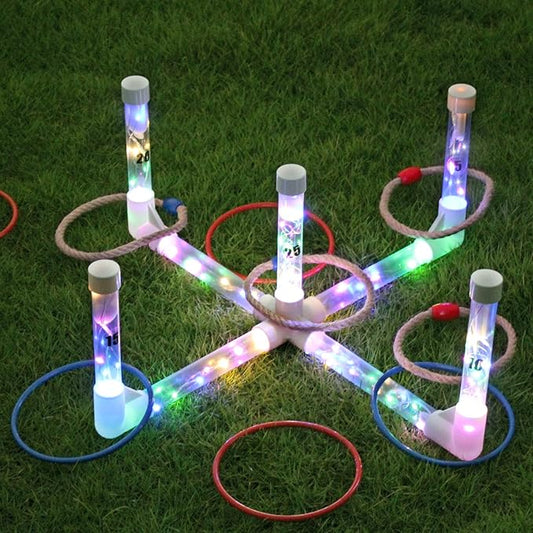 MOLACHI Ring Toss Games for Adults and Kids,Yard Games,Outdoor Indoor Games with LDE Light,Easy to