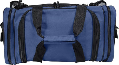 DALIX 17" Duffle Bag Dual Front Mesh Pockets (Black Gold Gray Dark Green Navy Blue Maroon Royal Blue Orange Pink Purple Red White