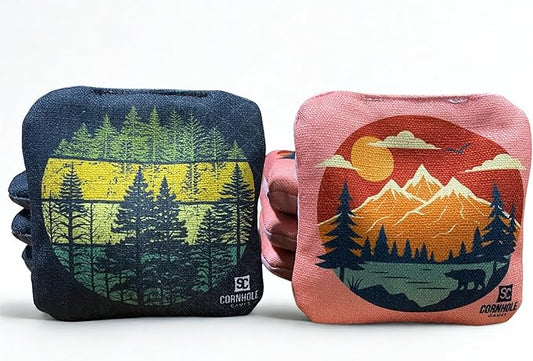 Professional Dual Sided Cornhole Bags- 16 oz 6x6 w/Premium Resin Fill - Official Tournament