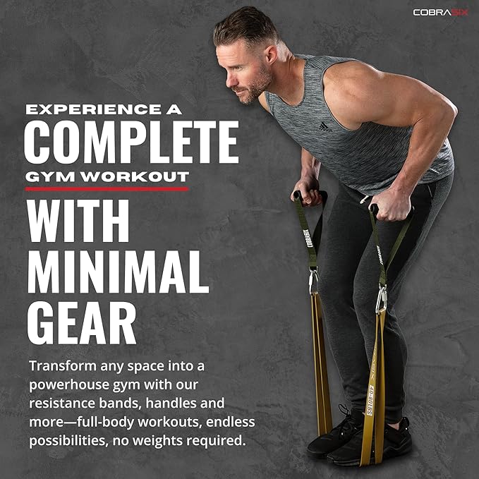 Resistance Bands for Working Out Men and Women | Resistance Bands for at Home Workouts, Powerlifting, Stretching, WOD, Strength Training and Pull Ups