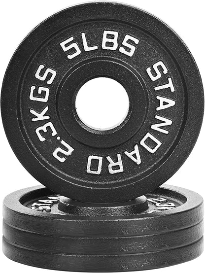 Olympic Cast Iron 2-Inch Weight Plate for Strength Training & Weightlifting, Home Gym, Multiple Weights Available