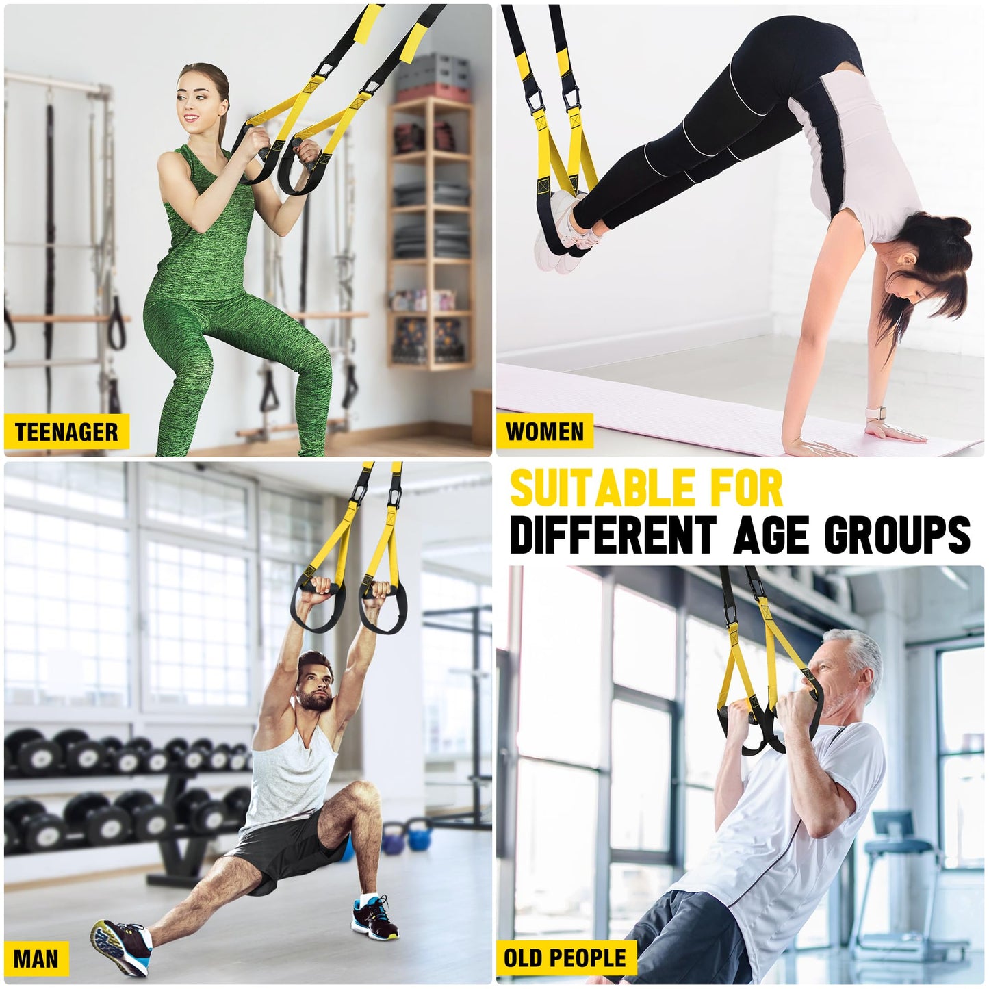 Home Resistance Training Kit, Bodyweight Resistance Bands with Handles, Door Anchor, Resistance