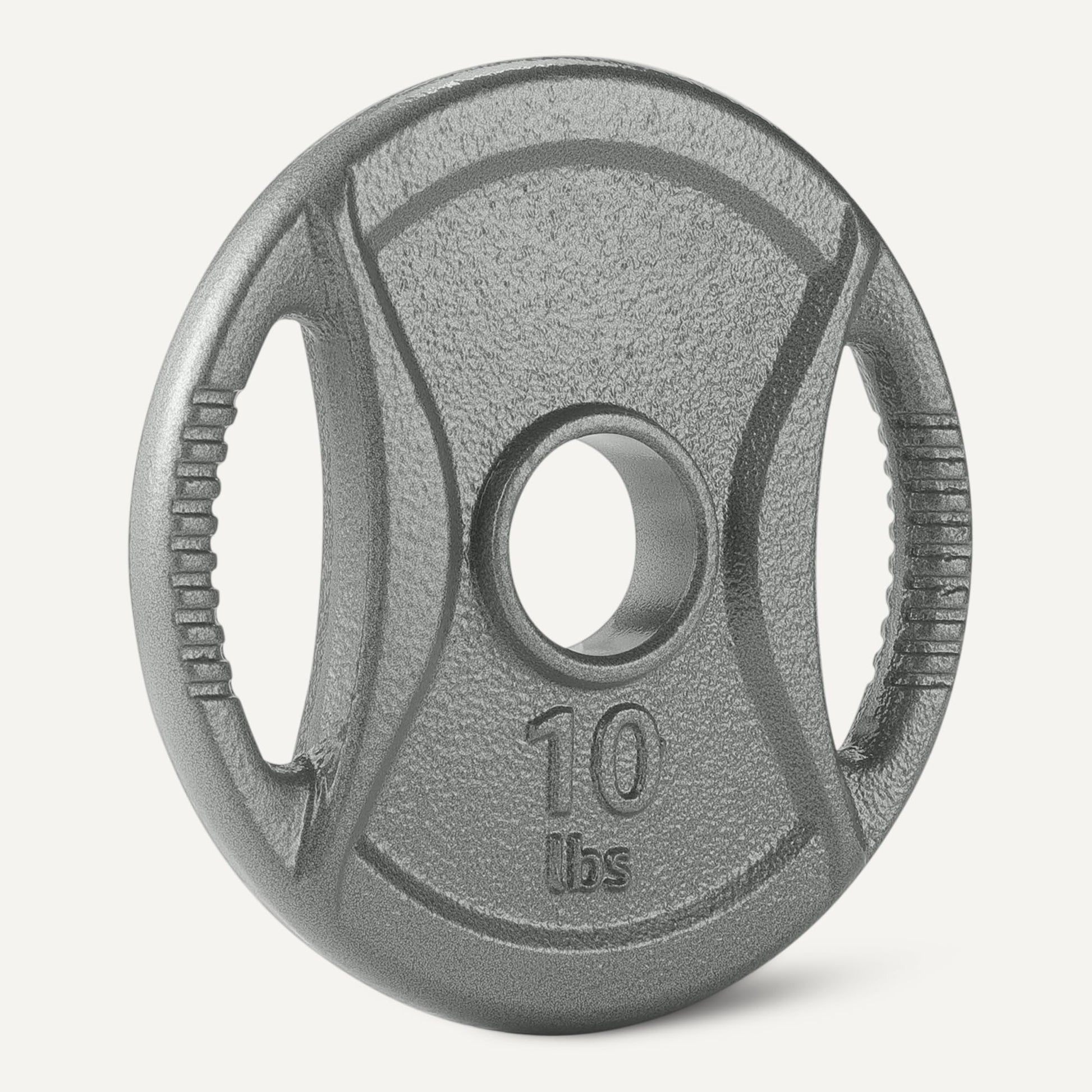 Amazon Basics 2-inch Olympic Grip Weight Plates, 10lb Weights, Compatible with Olympic 2-inch
