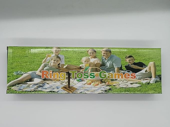 Hook Toss Game, Ring Toss Game, Handmade Wooden Ladder, Throwing Hook and Ring Battle Game for Family