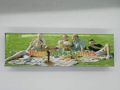 Hook Toss Game, Ring Toss Game, Handmade Wooden Ladder, Throwing Hook and Ring Battle Game for Family