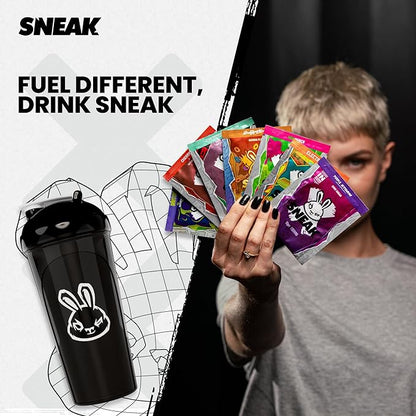 SNEAK Energy Drink Starter Pack | 9 Sachets with Monochrome Shaker | No Sugar. No Nasties. Just Natural Caffeine, Focus-Boosting Nootropics