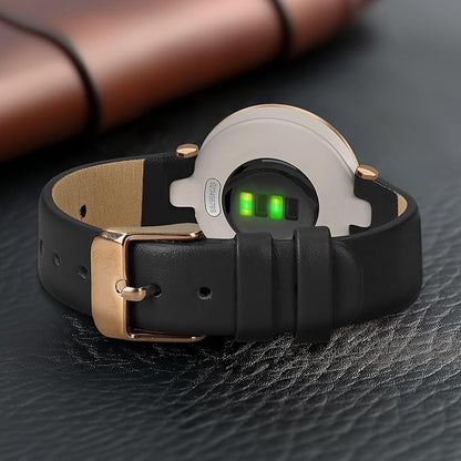 kwmobile Real Leather Watch Strap Compatible with Garmin Lily Sport - Fitness Tracker Replacement Sports Wristband with Clasp