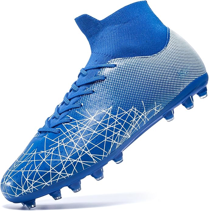 Kids Soccer Cleats High Top Training Youth Football Cleats, Boys Girls Athletic Outdoor