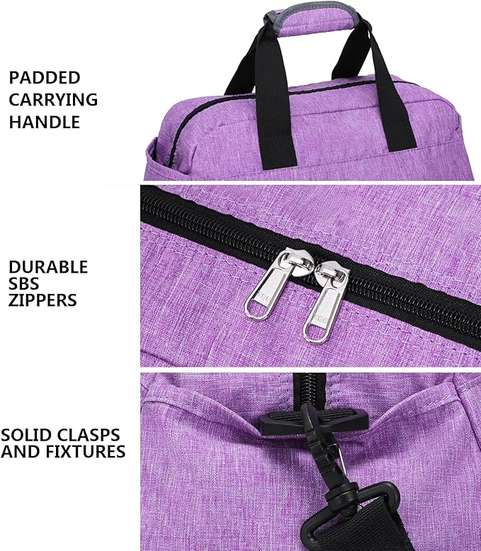 14 inch Small Gym Bag for Women & Men, Mini Duffel Bag for Travel Sports Lightweight Carry On Bag, Light Purple