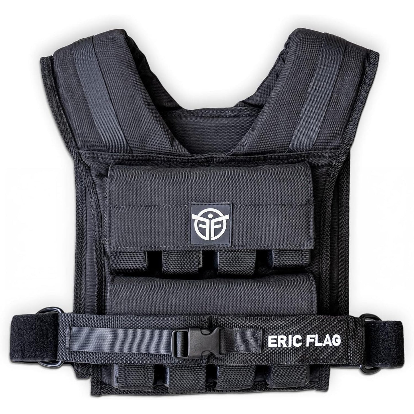 ERIC FLAG 40 lb Weighted Vest for Men & Women - Adjustable 0-40 lb with 16 Iron Weight, Heavy-Duty