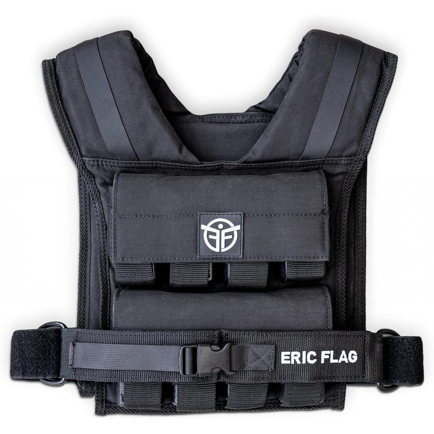 ERIC FLAG 40 lb Weighted Vest for Men & Women - Adjustable 0-40 lb with 16 Iron Weight, Heavy-Duty