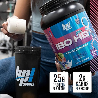 BPI Sports ISO HD ??100% Whey Protein Isolate Powder ??Muscle Growth, Recovery, Weight Loss, Meal Replacement ??Low Carb, Low Calorie ??for Men & Women ??Fruity Loopers ??1.7 Lb
