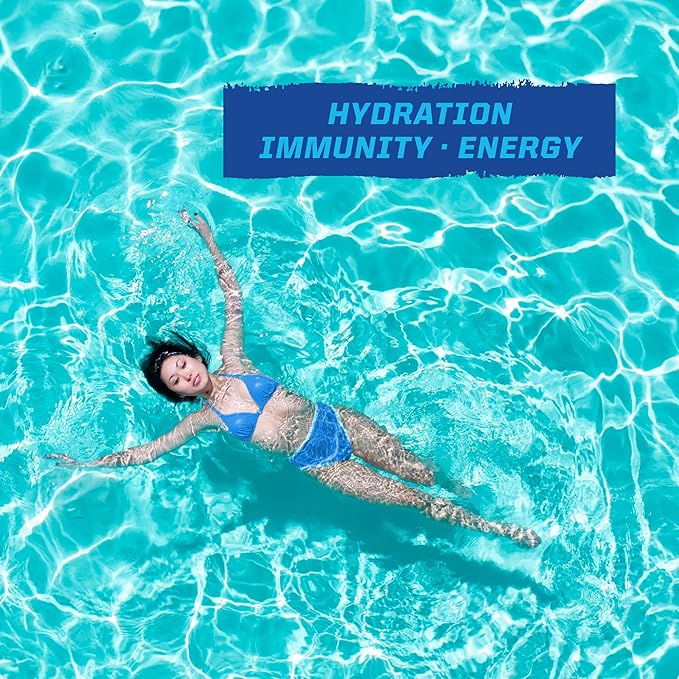 Sunwarrior Hydration Powder Electrolyte Packets Powder B12 Elderberry | Blue Raspberry Flavored 18 Stick Packs 126g Pouch | Vegan and Plant-Based Sugar Free