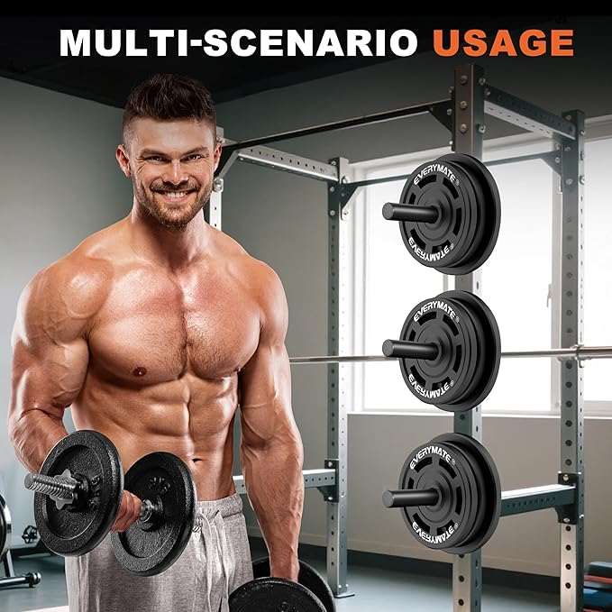 Weight Plate Holder, Weight Plate Storage Rack, Fitness Squat Rack Attachments, For Power Rack 2x2-3x2,Fit 2" Weight Plates