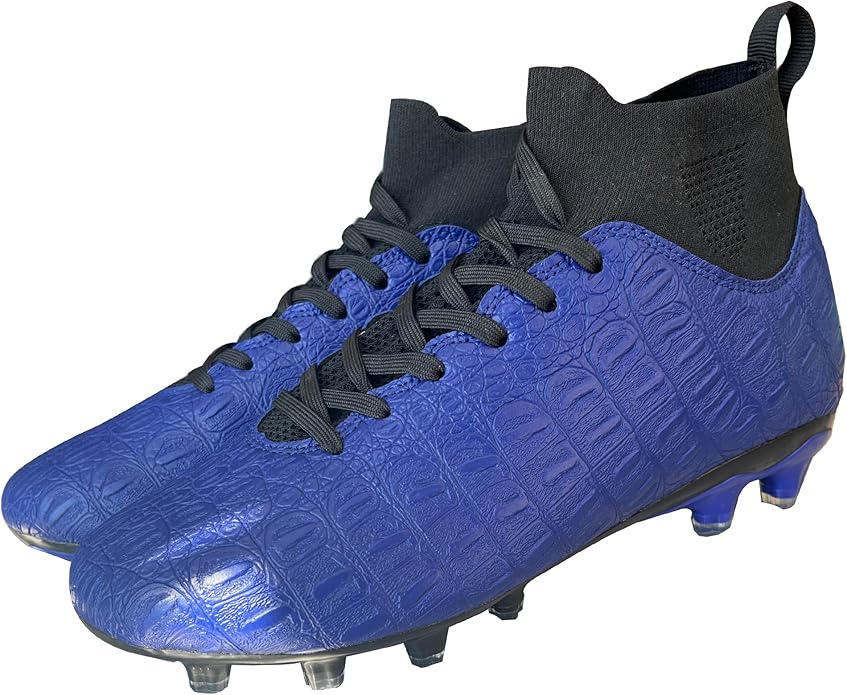 Soccer Cleats High-Top Outdoor Non-Slip Football Shoes Protection Lightweight for Firm Ground Training Breathable Fit (Size 6-13)