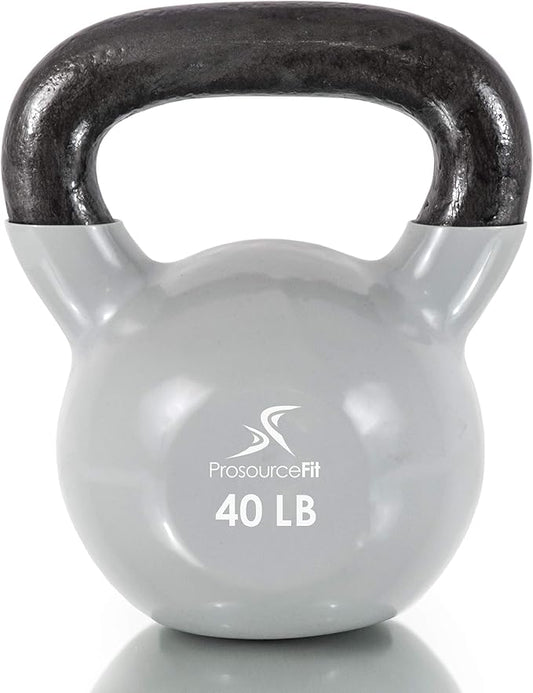 ProsourceFit Vinyl Coated Cast Iron Kettlebells for Full Body Fitness Workouts