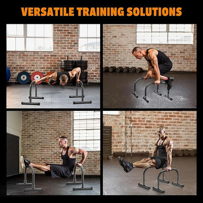 AmazeFan Parallettes Bars, High Steel Push Up Bar Strength Training For Handstands, Calisthenics Bars & Dip Bars, Calisthenic, Push Up Stands Handle for Floor Workouts Calisthenics Equipment ﻿