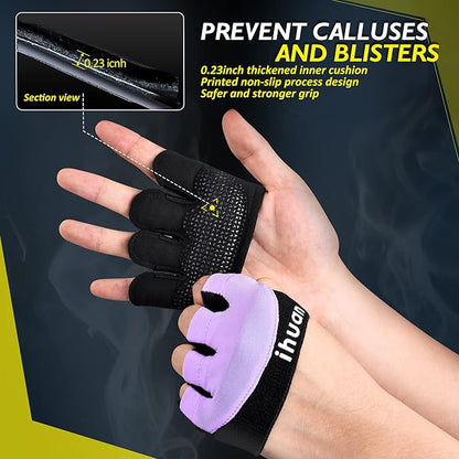 ihuan New Weight Lifting Gym Workout Gloves Men & Women, Great for Weightlifting, Exercise, Training, Fitness