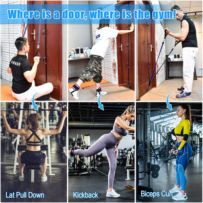 Brebebe Upgrade Door Anchor Strap for Resistance Bands Exercise, Multi Points Anchor Straps with 7