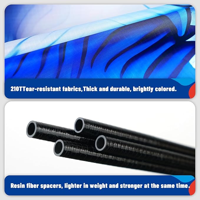 Three Headed Shark Kite for Kids and Adults,Kites for Kids Ages 8-12 Easy to Fly,Single Line Beach and Park Kite for Family Outdoor Games