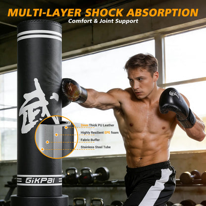 GIKPAL Freestanding Punching Bag for Adults 67'' Heavy Boxing Bag with Boxing Gloves, No Spring