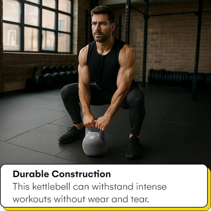 Kettlebell Kings Powder Coated Kettlebell Weights - 9-97 lb Strength Training Kettlebells for Men and Women - Hand Weights Workout Gym Equipment - Weights Set for Home Gym- New