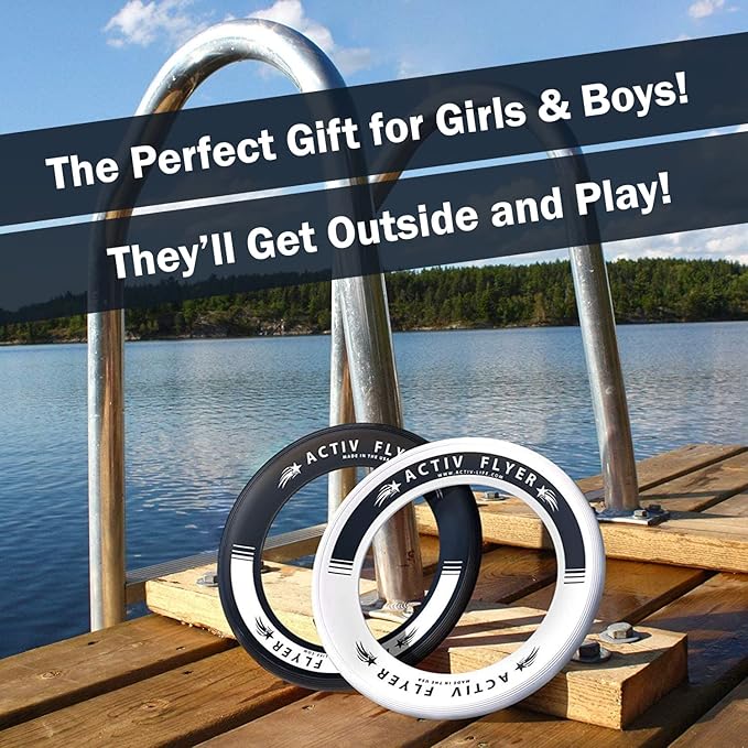 Activ Life Kid’s Flying Rings (2 Pack) They Fly Straight & Don’t Hurt, 80% Lighter Than Standard Rings - Replace Screen Time with Healthy Family Fun - Get Outside & Play