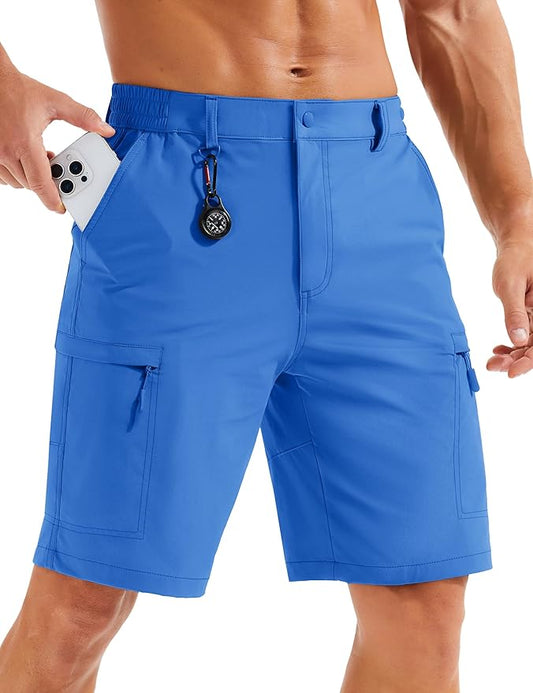 MAGCOMSEN Men's Hiking Cargo Shorts Quick Dry Lightweight 9" Golf Shorts Summer Casual Work Outdoor
