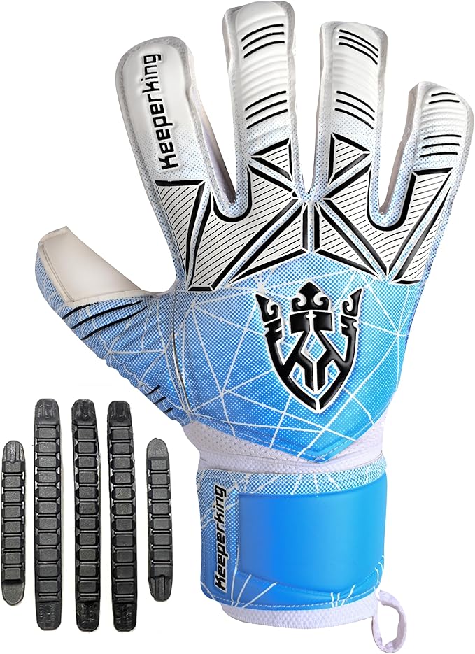 Soccer Goalie Goalkeeper Gloves for Kids Boys Youth & Adult,Latex Strong Grip Palms with Removable Finger Spines Protection Children Football Gloves for Training/Match(Sizes 5-10,6 Styles)
